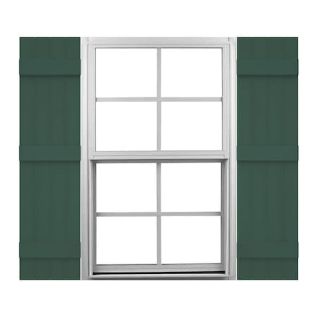 Ekena Millwork 14-in. W x 63-in. H Mid-America Vinyl, Standard Size Four Board Joined Shutters, 028, Forest Green, PR 00031463028